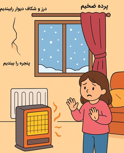 درسنامه علوم چهارم درس 5 : گرما و مادّه جلوگیری از اتلاف گرما