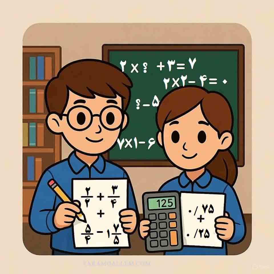 PDF کاربرگ ریاضی چهارم فصل 2 با جواب