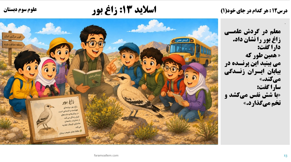 پاورپوینت علوم سوم درس 12 اسلاید 13
