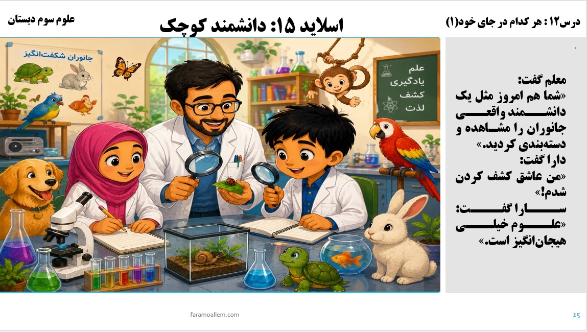 پاورپوینت علوم سوم درس 12 اسلاید 15