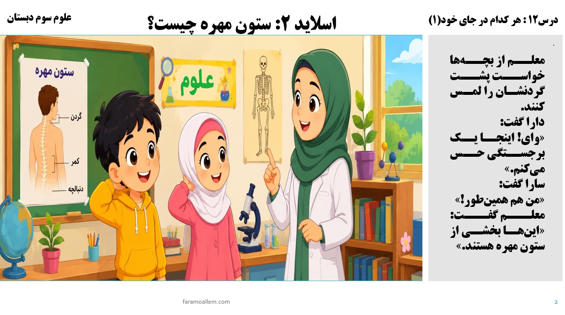 پاورپوینت علوم سوم درس 12 اسلاید 2