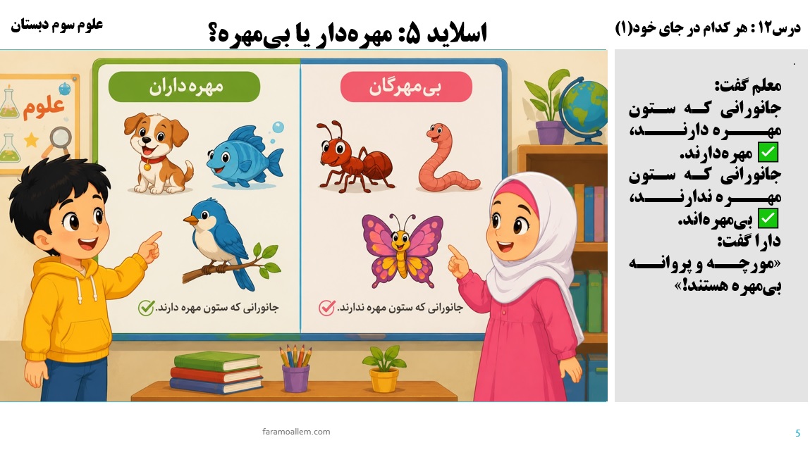 پاورپوینت علوم سوم درس 12 اسلاید 5