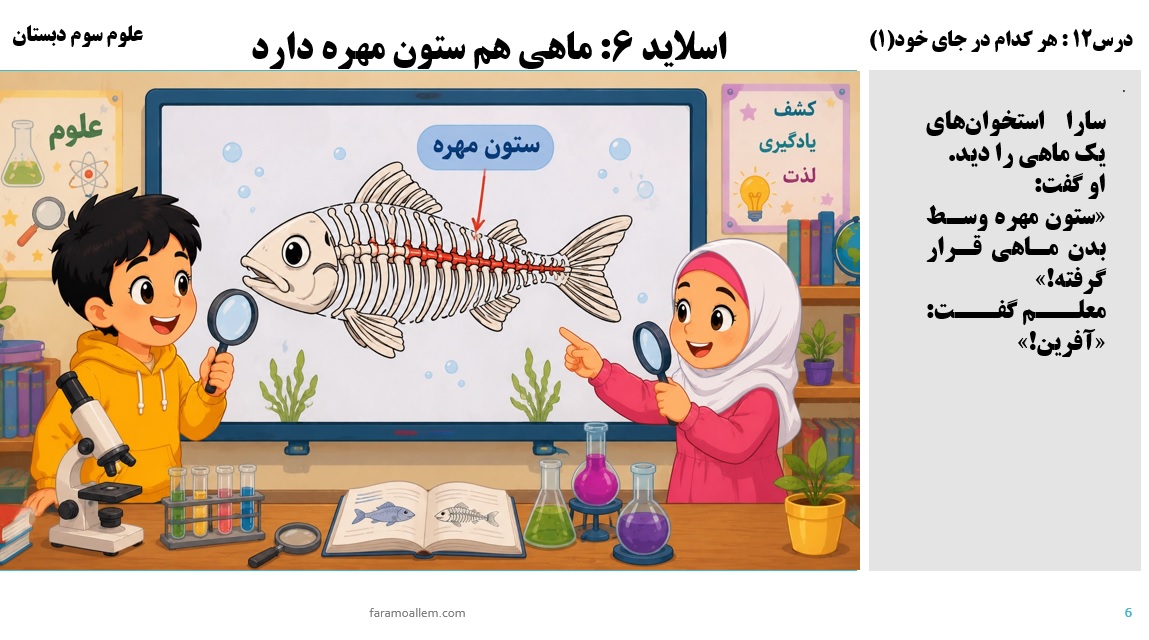 پاورپوینت علوم سوم درس 12 اسلاید 6