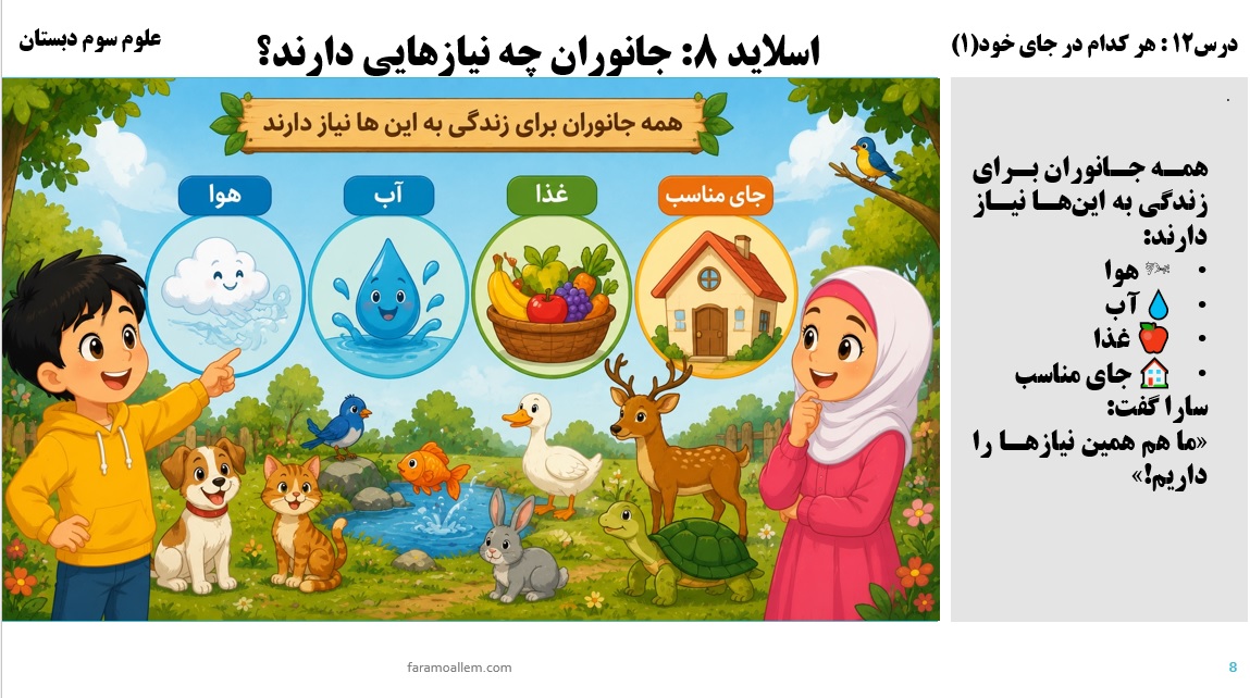 پاورپوینت علوم سوم درس 12 اسلاید 8