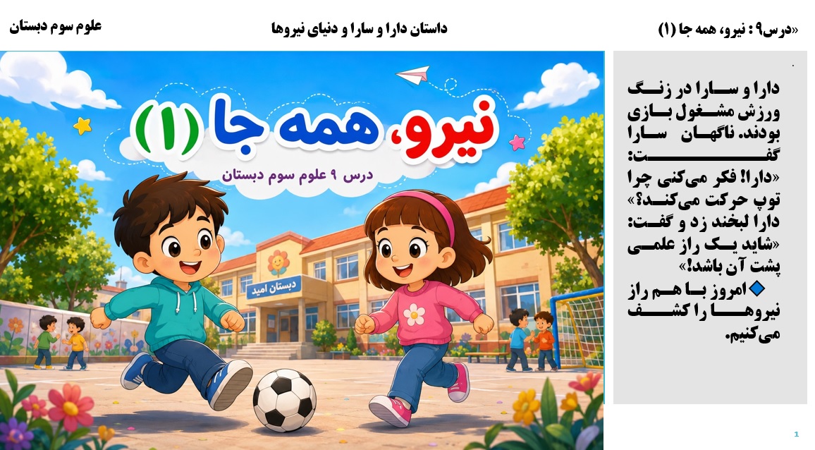 پاورپوینت علوم سوم درس 9 اسلاید 1