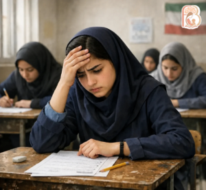 دانش آموزی که به علت نمره پایین رشته مورد علاقه اش در هدایت تحصیلی خط تیره آمده است