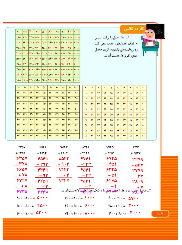 گام به گام ریاضی سوم فصل 6 صفحه 104
