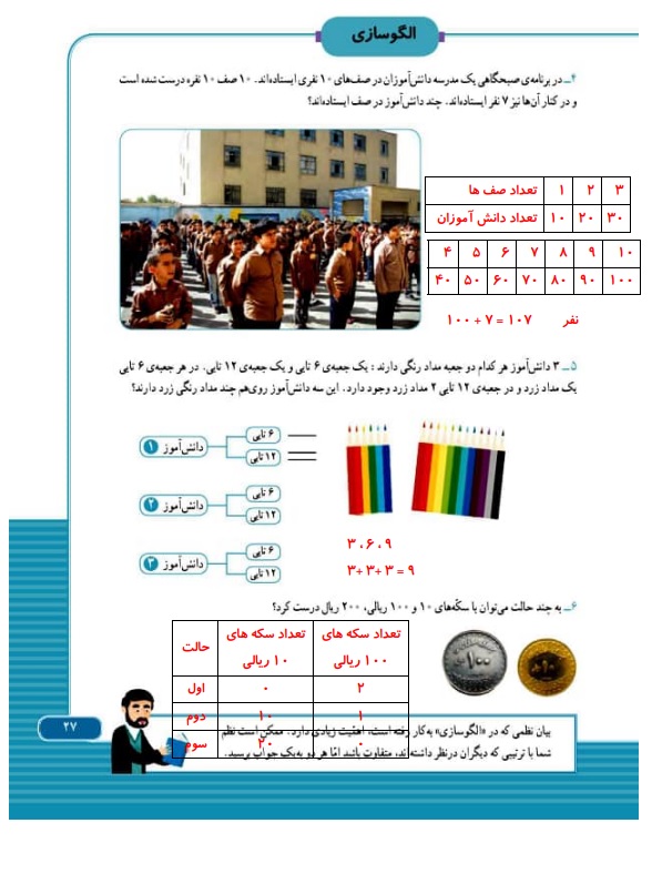 گام به گام ریاضی سوم فصل 2 صفحه 27