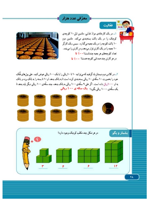 گام به گام ریاضی سوم فصل 2 صفحه 28