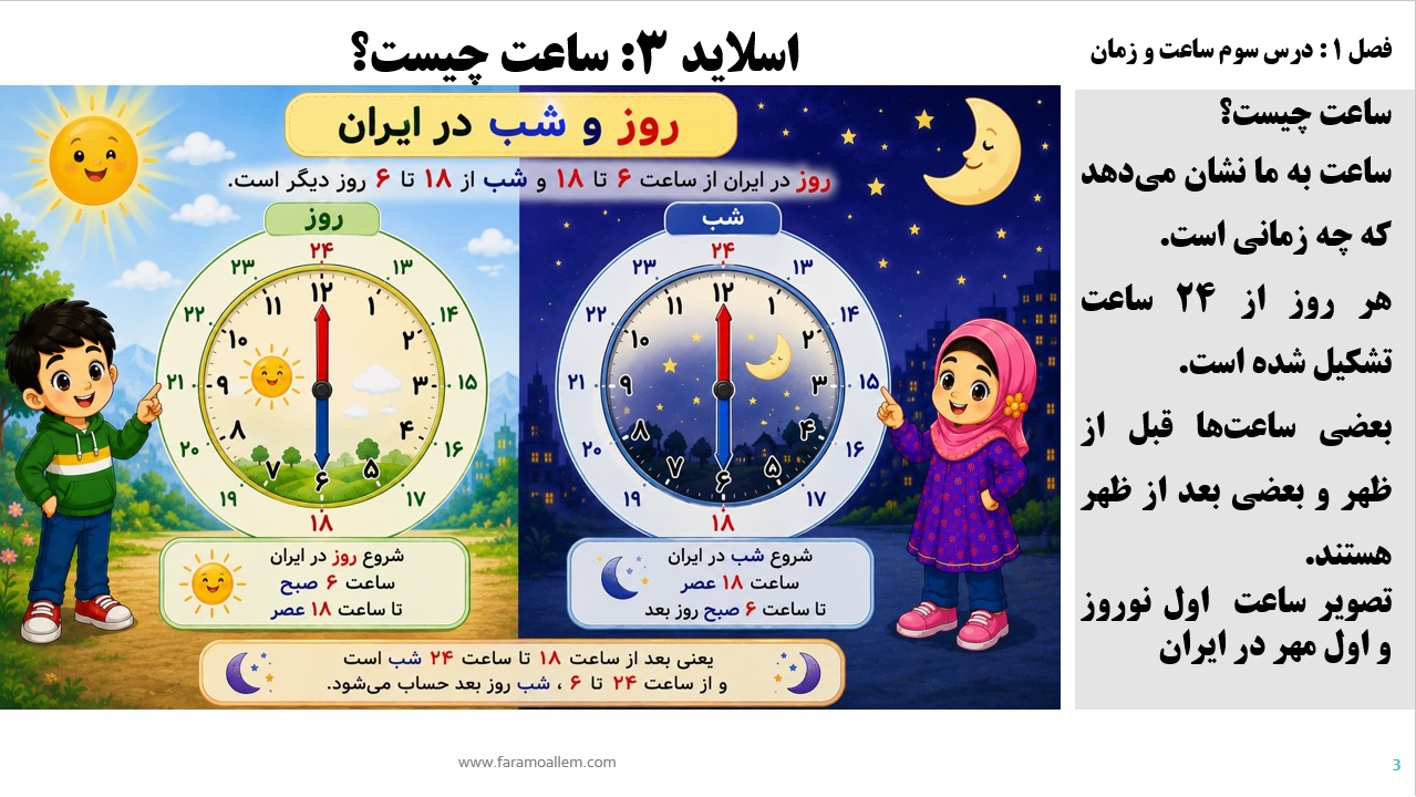 پاورپوینت ریاضی سوم دبستان فصل 1:درس سوم شماره 3