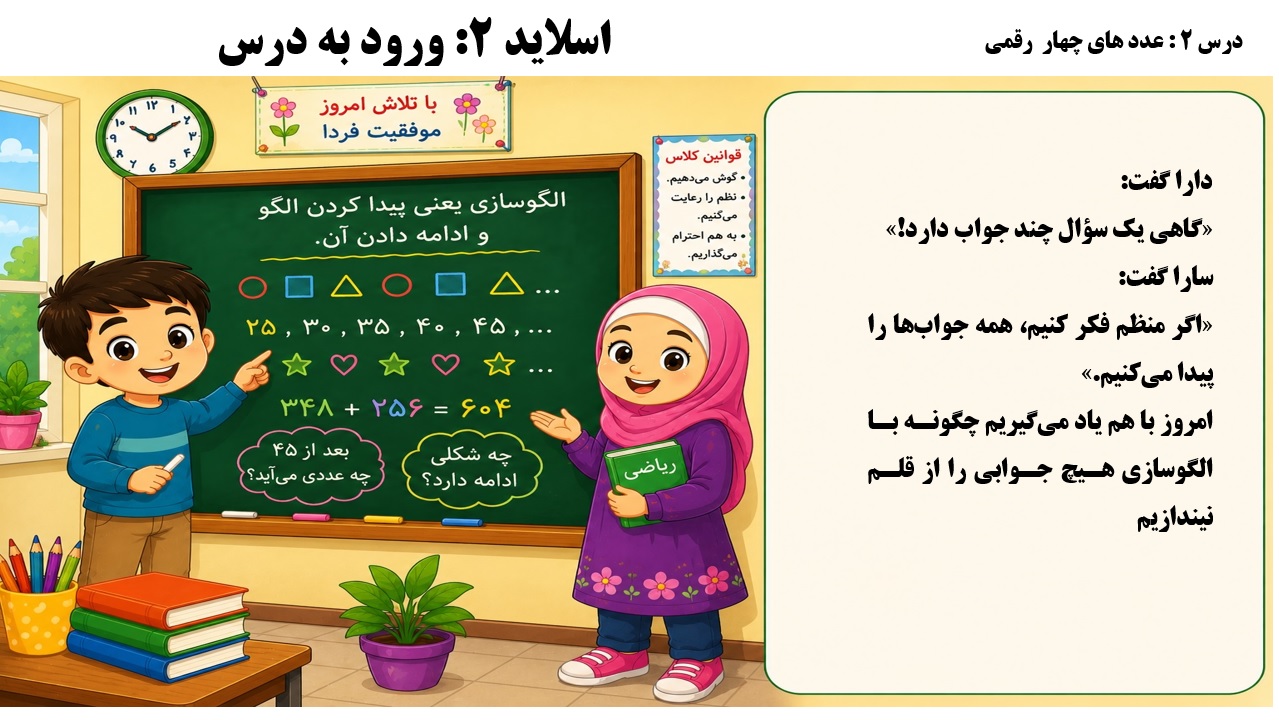 پاورپوینت ریاضی سوم دبستان فصل 2:درس اول اسلاید2