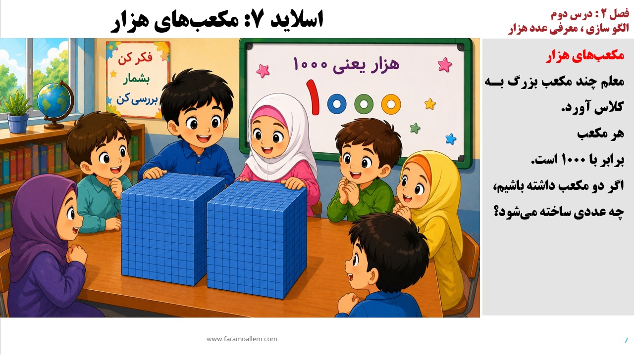پاورپوینت ریاضی سوم دبستان فصل 2:درس دوم اسلاید شماره 7