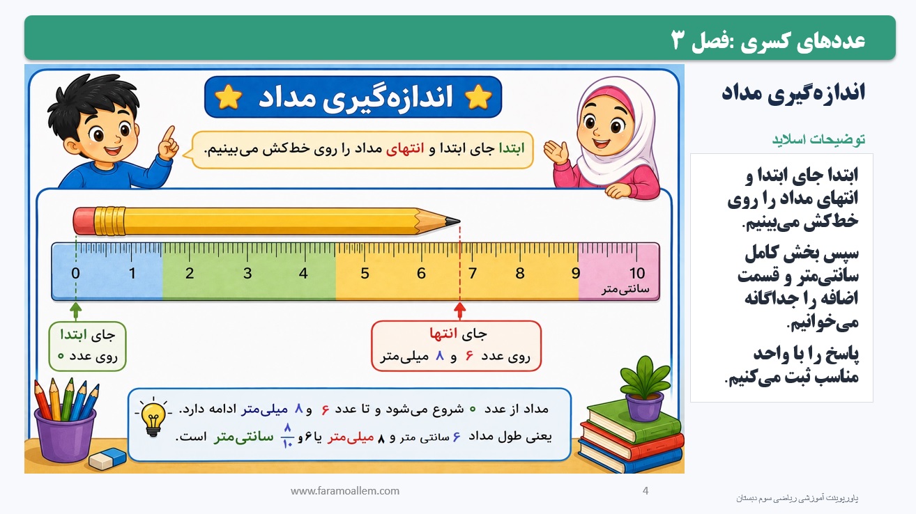 پاورپوینت ریاضی سوم دبستان فصل 3:درس دوم اسلاید شماره4