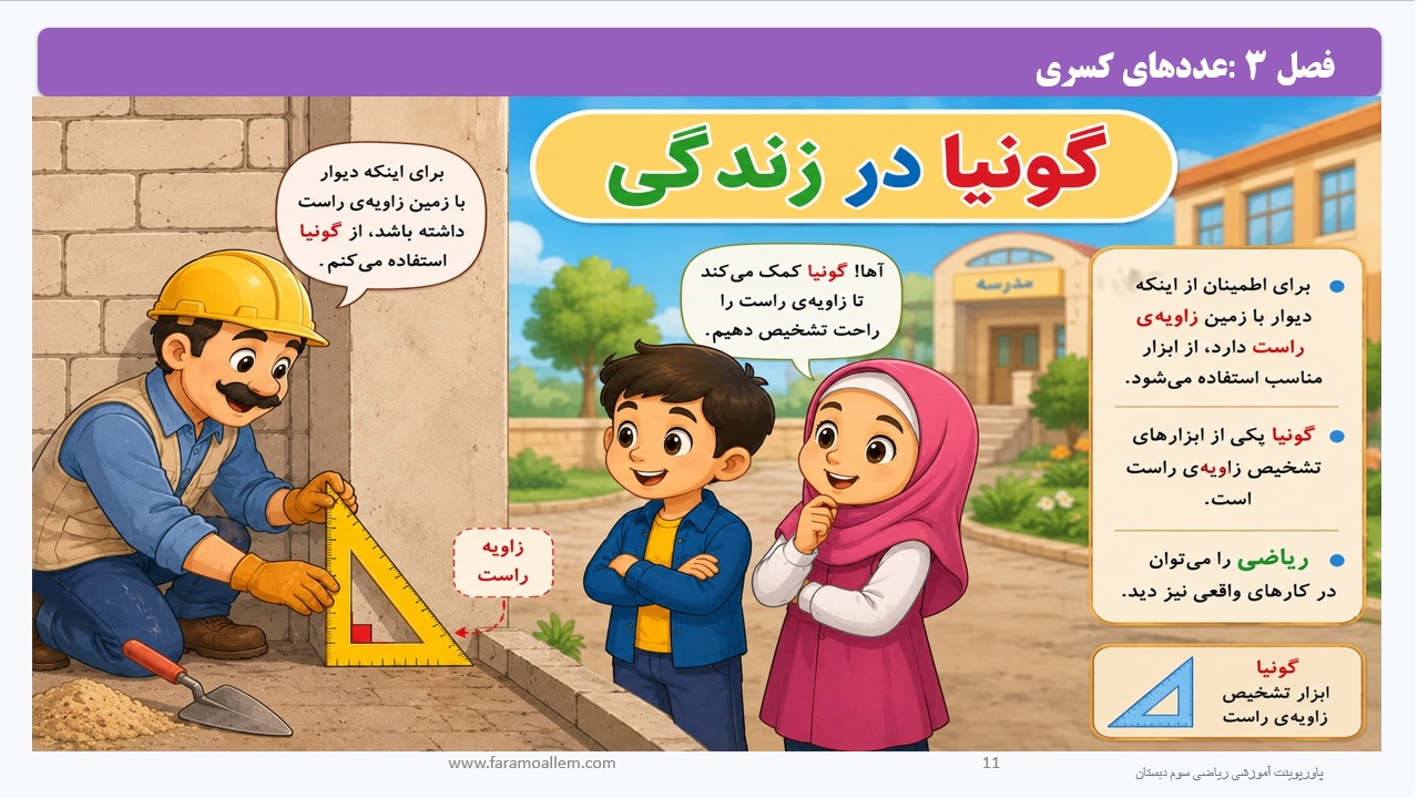 پاورپوینت ریاضی سوم دبستان فصل 3:درس سوم اسلاید11