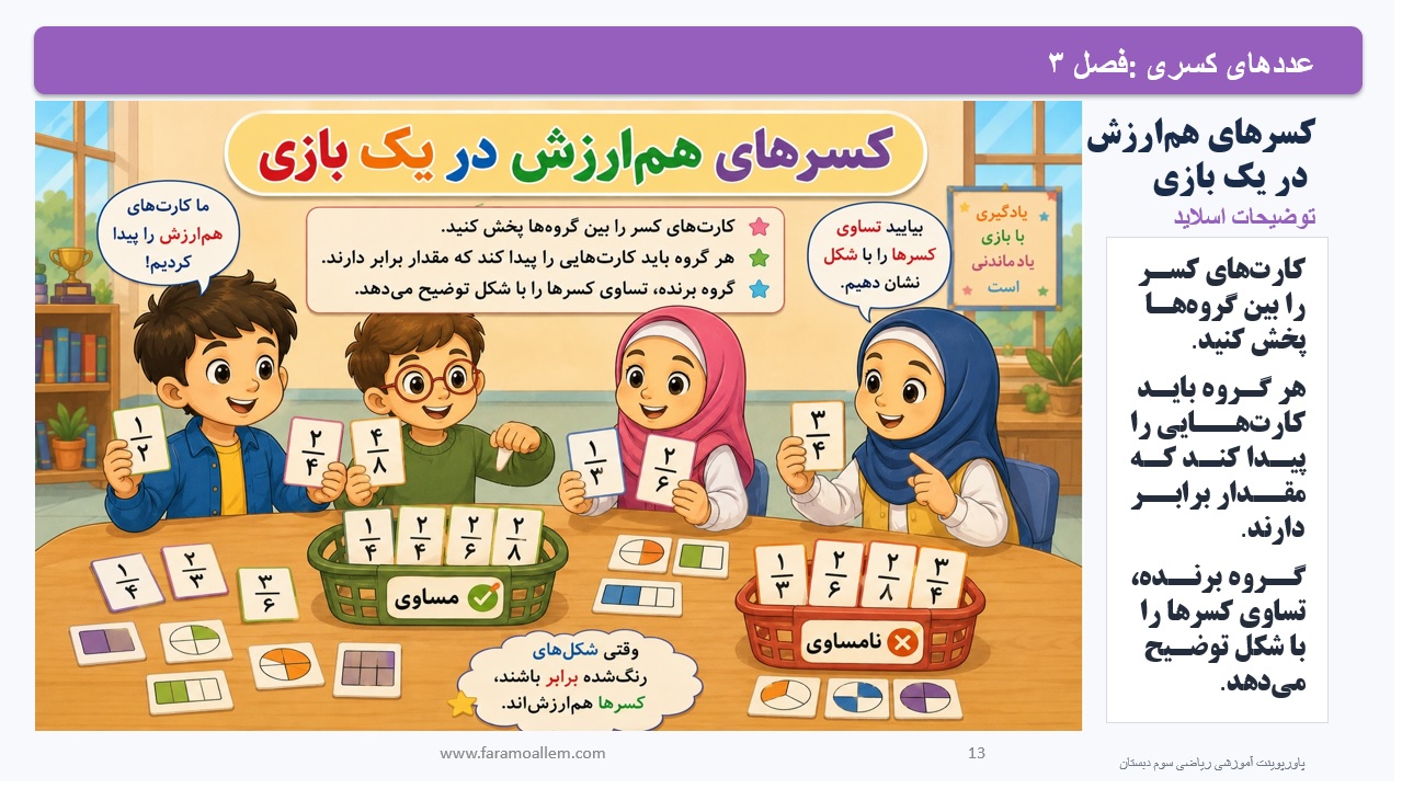 پاورپوینت ریاضی سوم دبستان فصل 3:درس سوم اسلاید13