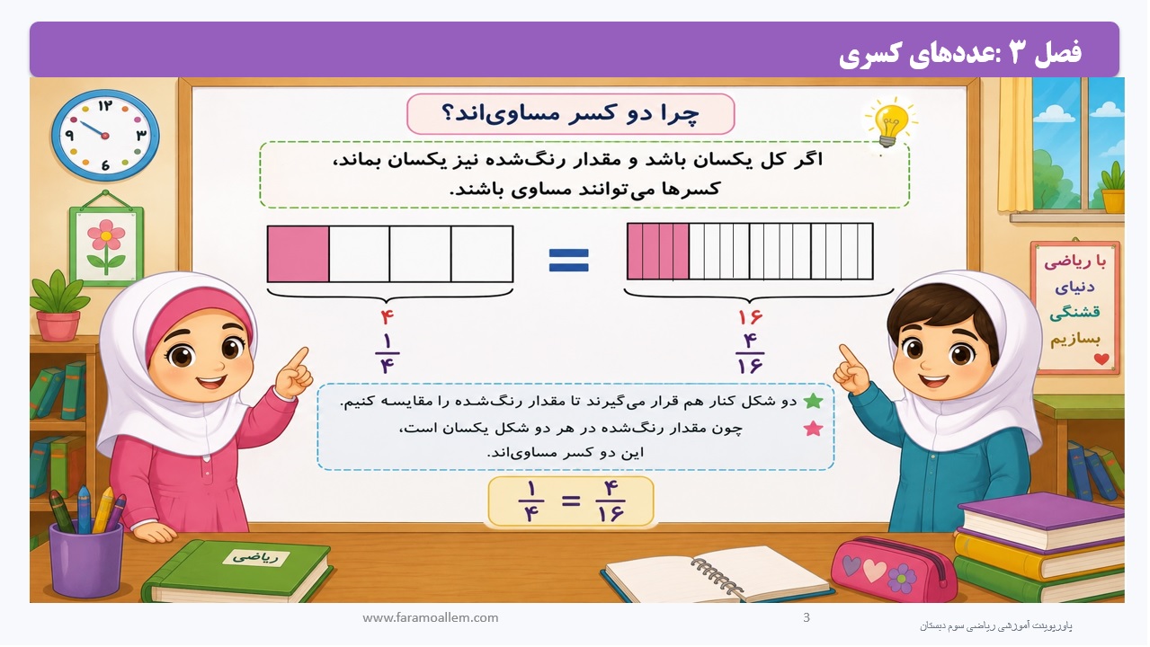 پاورپوینت ریاضی سوم دبستان فصل 3:درس سوم اسلاید3