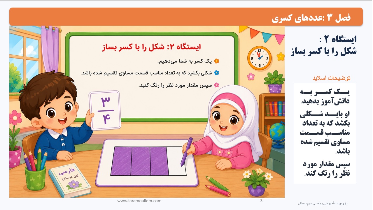 پاورپوینت ریاضی سوم دبستان فصل 3:درس چهارم اسلاید3