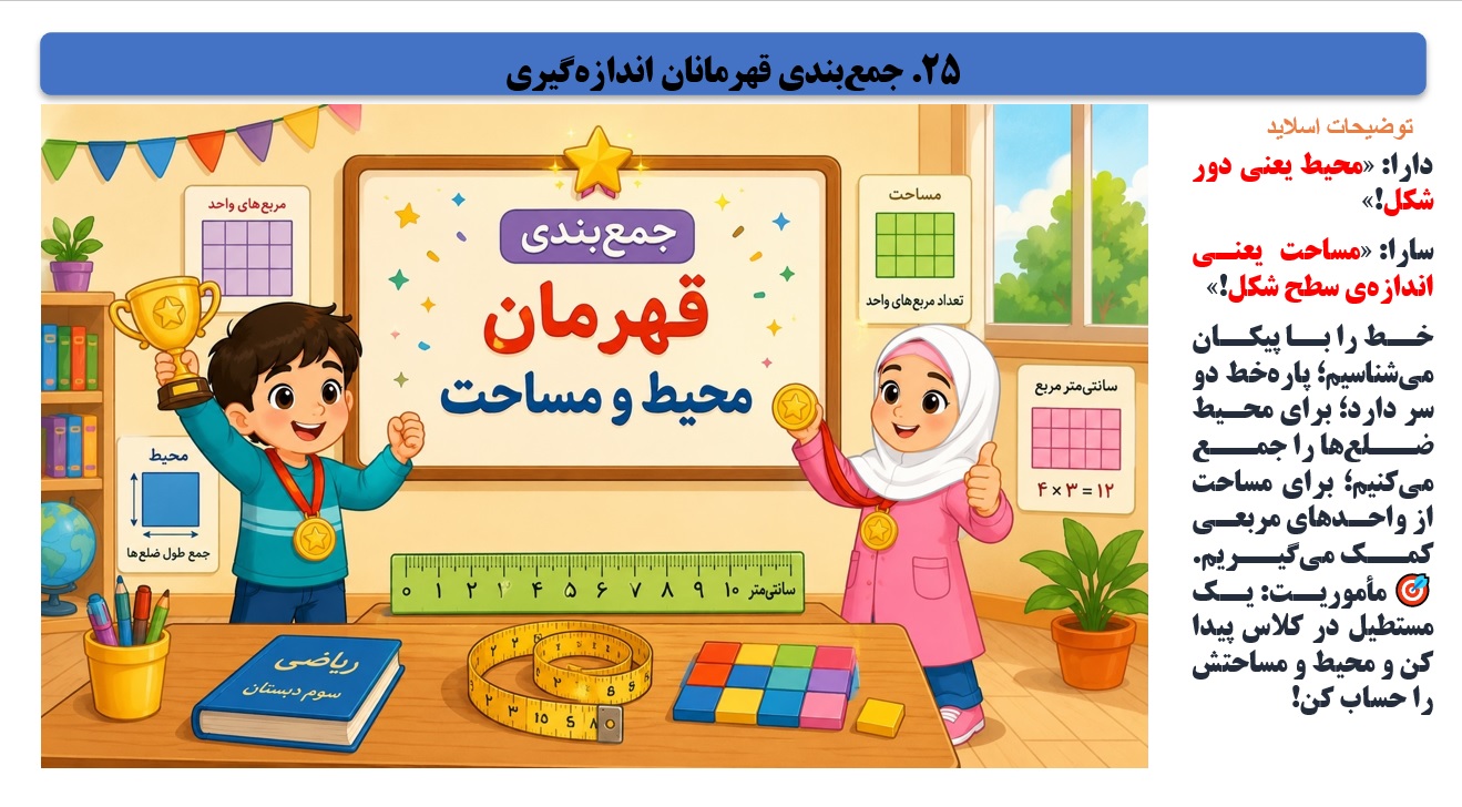 پاورپوینت ریاضی سوم دبستان فصل 5 اسلاید 25