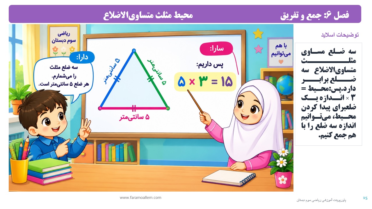 پاورپوینت ریاضی سوم دبستان فصل 6 اسلاید 15
